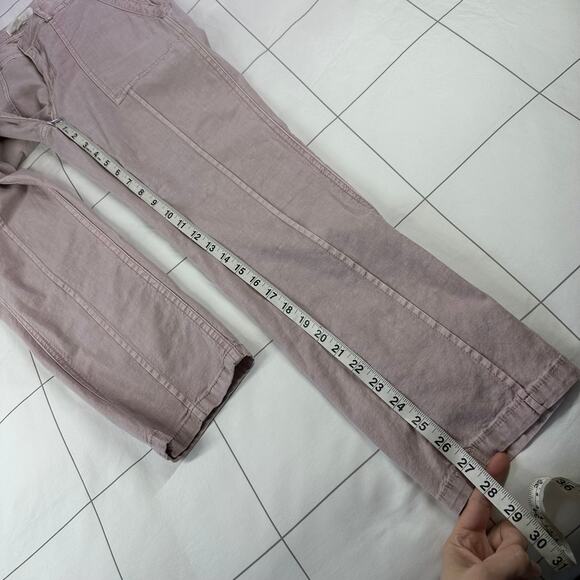 Anthropologie Pants Womens 27 Pink Wanderer Boho Utility Casual Bohemian Cotton - Picture 10 of 12